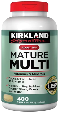 Kirkland Mature Multivitamin bottle