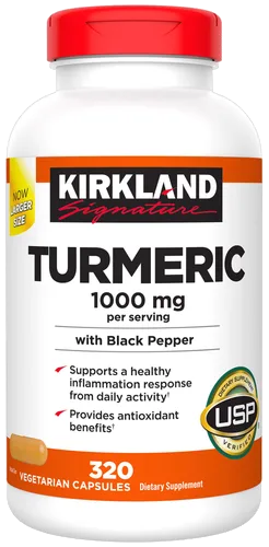 Kirkland Signature turmeric bottle