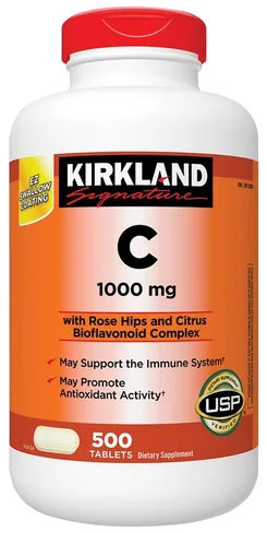 Kirkland Signature Vitamin C 1,000 mg bottle