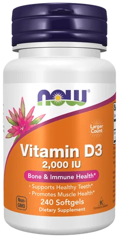 NOW Vitamin D-3 bottle